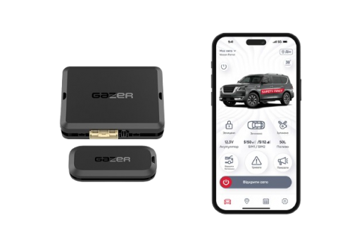 Автосигнализация Gazer S5 Cross (4G LTE + GPS + BT + Реле)