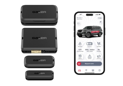 Автосигнализация Gazer S5 Hook с автозапуском (4G LTE + GPS + BT + Реле)