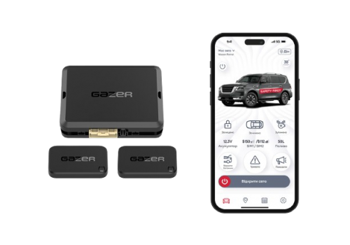 Автосигнализация Gazer S5 Uppercut (4G LTE + GPS + BT Метки)